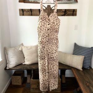 Anthropologie Current Air Leopard Jumpsuit
